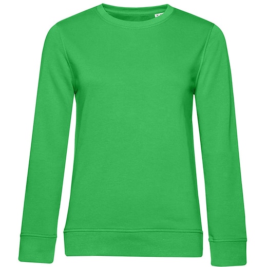 vihreä B&C Organic Crew Neck Women - omenanvihreä