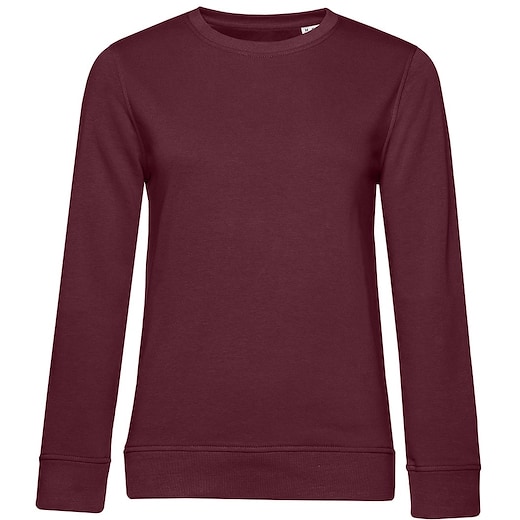 punainen B&C Organic Crew Neck Women - burgundy