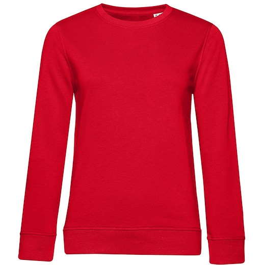 punainen B&C Organic Crew Neck Women - red