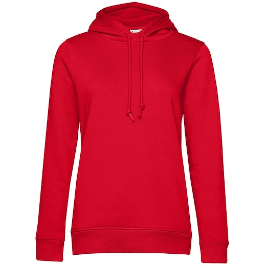 rosso B&C Organic Hooded Women - red