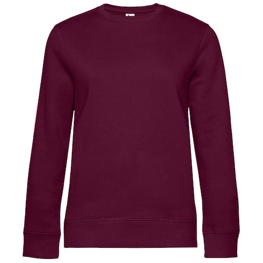 rød B&C Queen Crew Neck - dark cherry