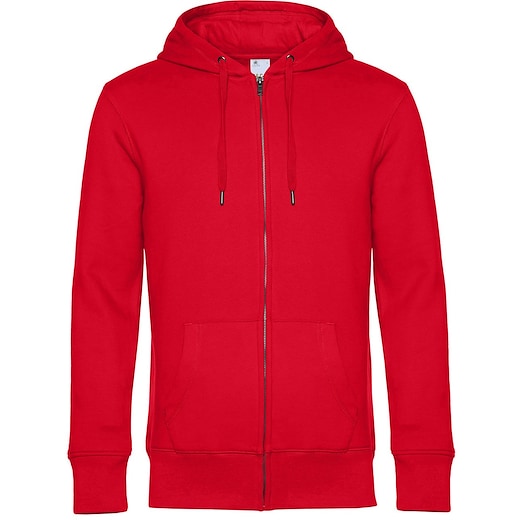 rosso B&C King Zipped Hood - red