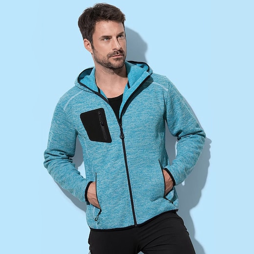 bleu Stedman Recycled Fleece Jacket Hero - turquoise