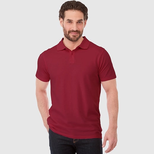 rød Elevate Helios Men´s Polo - burgundy