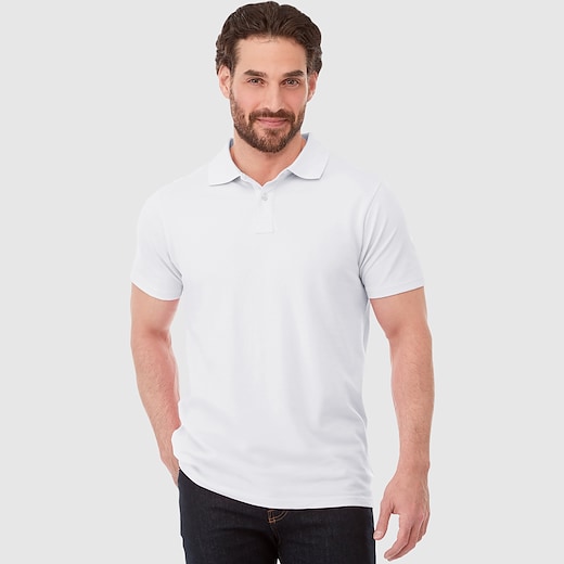 hvit Elevate Helios Men´s Polo - white