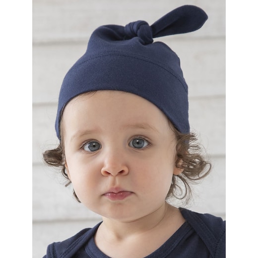 blå Babybugz Baby One Knot Hat - nautical navy