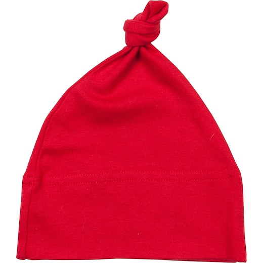 röd Babybugz Baby One Knot Hat - red
