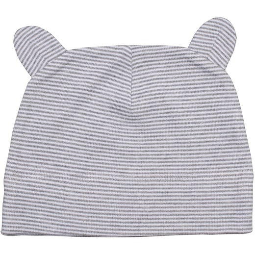 grå Babybugz Little Hat With Ears - white/ heather grey melange