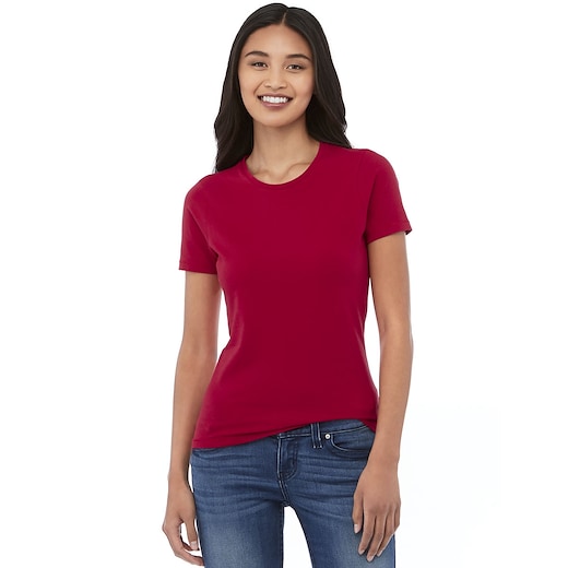 rojo Elevate Balfour Women´s GOTS Organic T-shirt - rojo