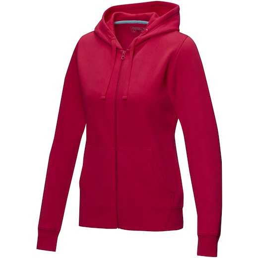 rosso Elevate Ruby Women´s GOTS Recycled Hoodie - red