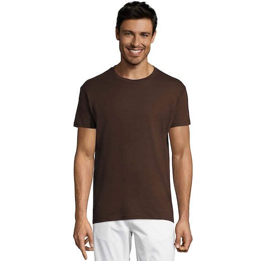 ruskea SOL´s Regent Unisex T-shirt - chocolate