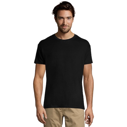 musta SOL´s Regent Unisex T-shirt - deep black
