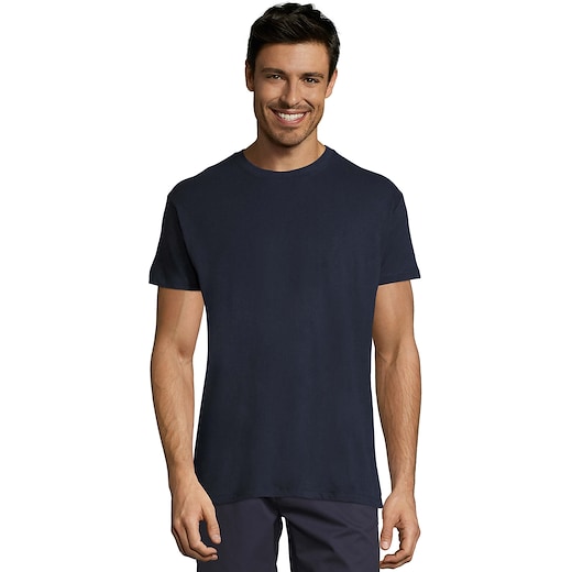 sininen SOL´s Regent Unisex T-shirt - french navy