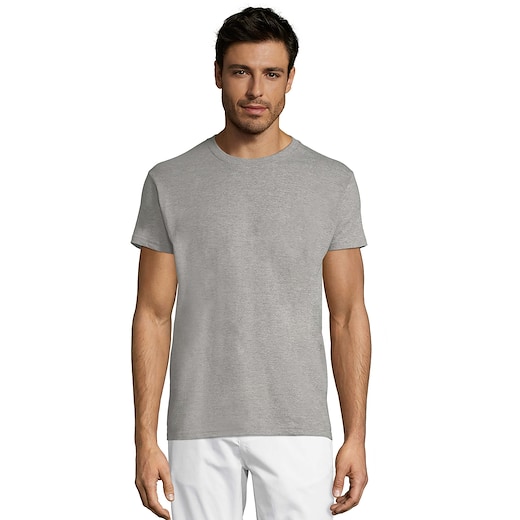 harmaa SOL´s Regent Unisex T-shirt - grey melange