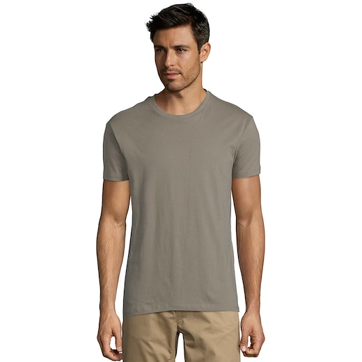 ruskea SOL´s Regent Unisex T-shirt - khaki