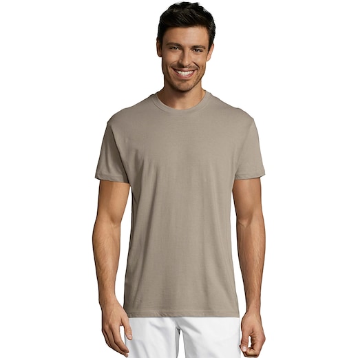 harmaa SOL´s Regent Unisex T-shirt - light grey