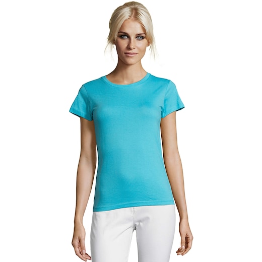 sininen SOL´s Regent Women T-shirt - atoll