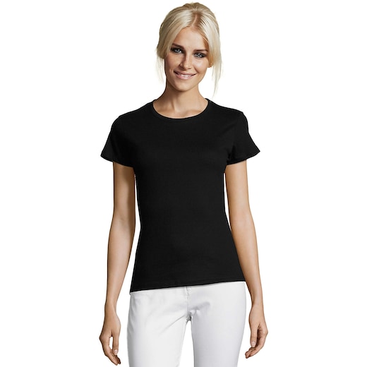 schwarz SOL´s Regent Women T-shirt - black