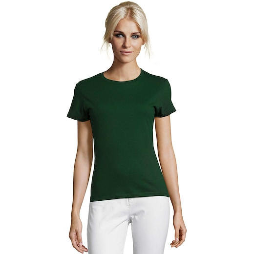 grön SOL´s Regent Women T-shirt - bottle green