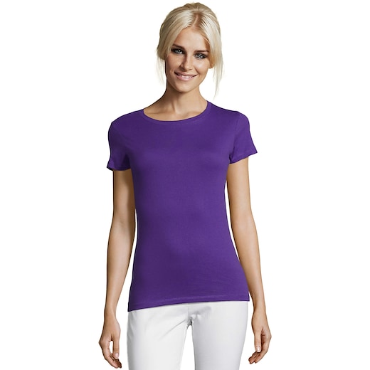 lila SOL´s Regent Women T-shirt - dark purple