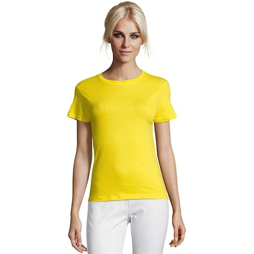gelb SOL´s Regent Women T-shirt - lemon