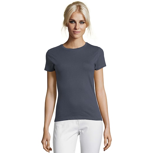 grigio SOL´s Regent Women T-shirt - mouse grey