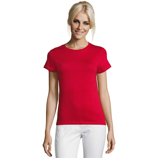 röd SOL´s Regent Women T-shirt - red