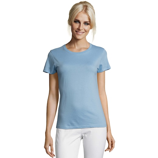 blau SOL´s Regent Women T-shirt - sky
