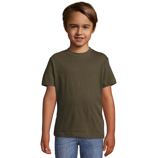vihreä SOL´s Regent Kids T-shirt - army green