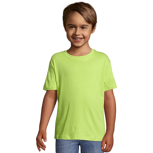 vihreä SOL´s Regent Kids T-shirt - omenanvihreä