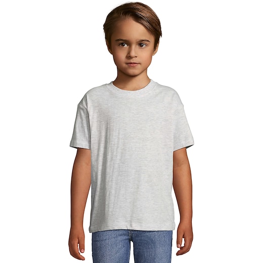 grå SOL´s Regent Kids T-shirt - ash