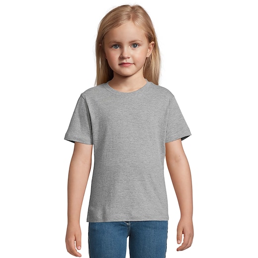 grå SOL´s Regent Kids T-shirt - grey melange