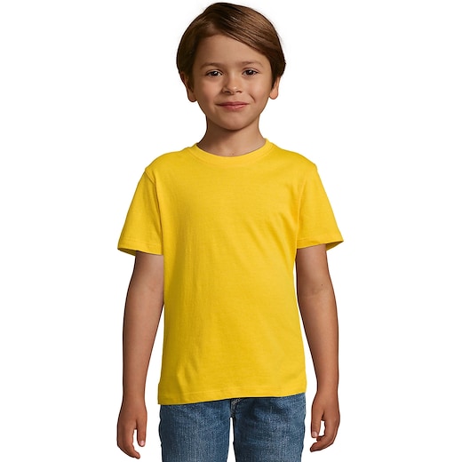 keltainen SOL´s Regent Kids T-shirt - gold