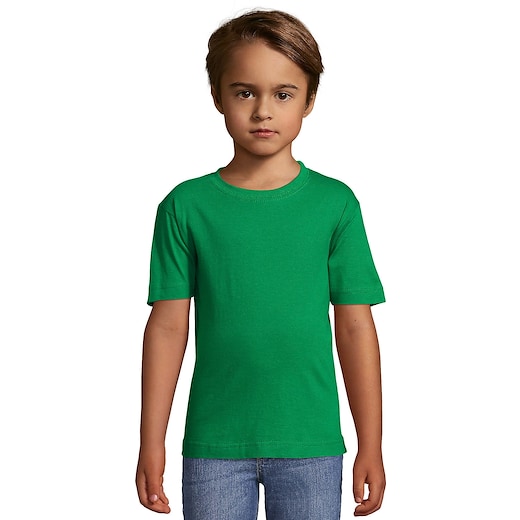 vihreä SOL´s Regent Kids T-shirt - kelly green