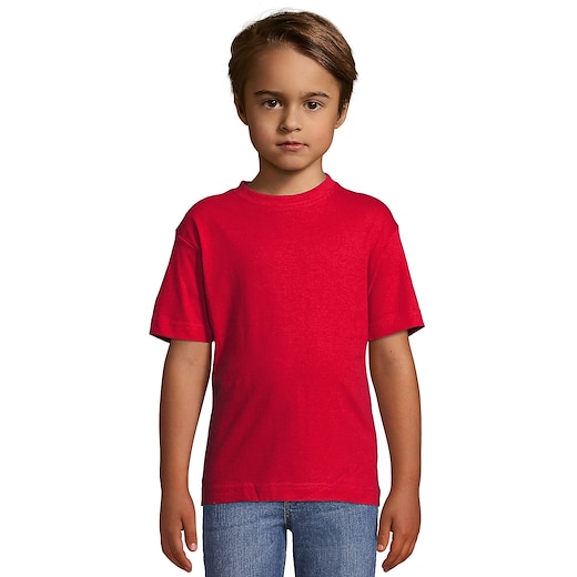 röd SOL´s Regent Kids T-shirt - red