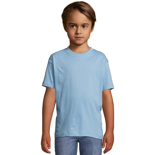 blå SOL´s Regent Kids T-shirt - sky