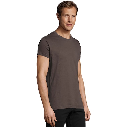 grigio SOL´s Regent Fit Men T-shirt - dark grey