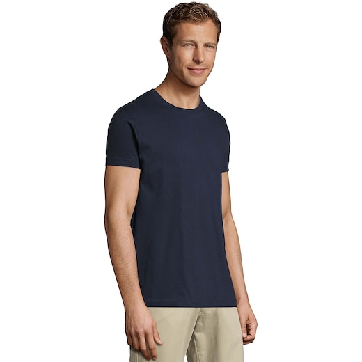 blau SOL´s Regent Fit Men T-shirt - french navy