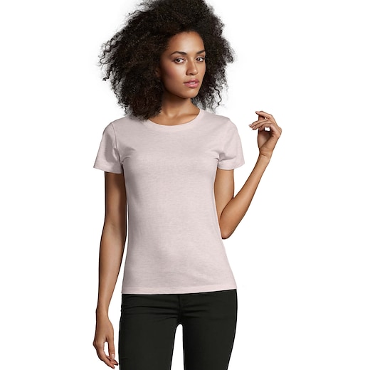 pinkki SOL´s Regent Fit Women T-shirt - heather pink