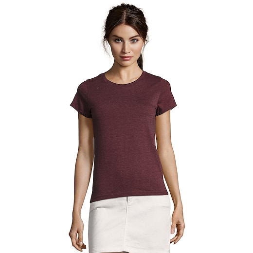 rouge SOL's Regent Fit Women T-shirt - heather oxblood