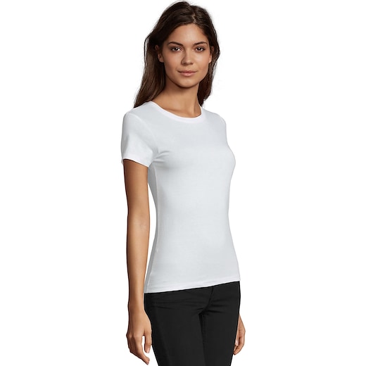 valkoinen SOL´s Regent Fit Women T-shirt - white