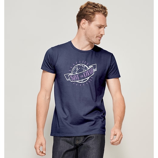 sininen SOL´s Pioneer Eco Men T-shirt - french navy