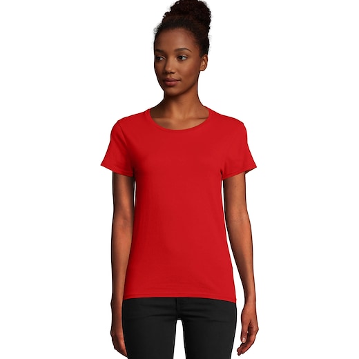 röd SOL´s Pioneer Eco Women T-shirt - red