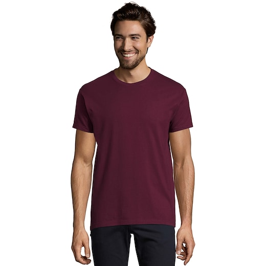 rød SOL´s Imperial Men's T-shirt - burgundy