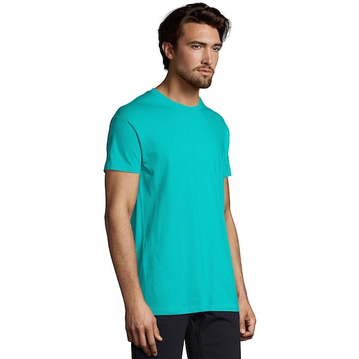 sininen SOL´s Imperial Men's T-shirt - caribbean blue