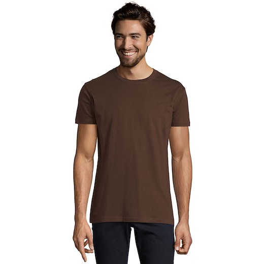 ruskea SOL´s Imperial Men's T-shirt - chocolate