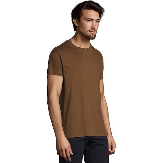 ruskea SOL´s Imperial Men's T-shirt - earth