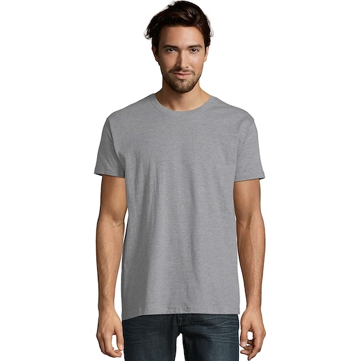 grigio SOL´s Imperial Men's T-shirt - grey melange