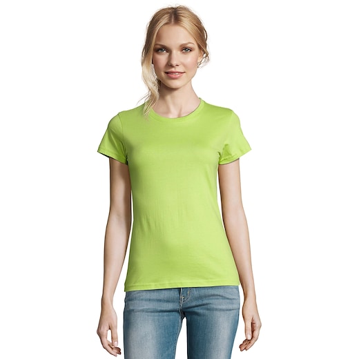 grøn SOL´s Imperial Women T-shirt - apple green