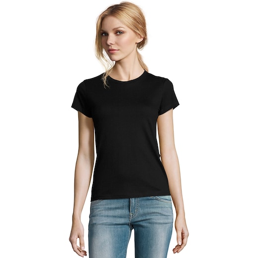 schwarz SOL´s Imperial Women T-shirt - black